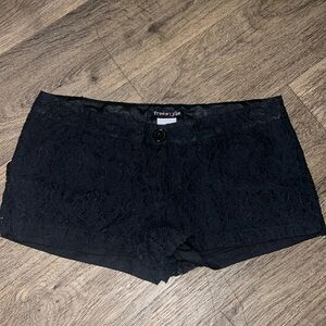 Black Lace short shorts